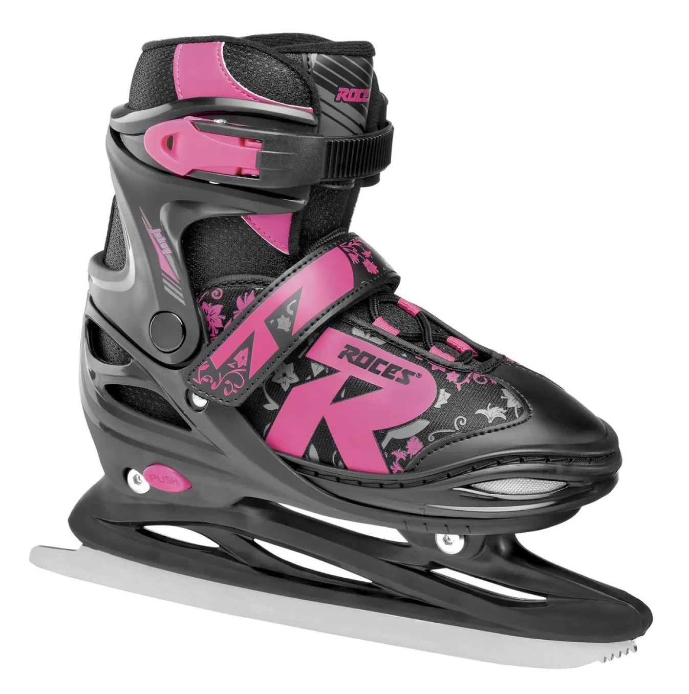 Outlet Adjustable Ice Skate For Kids-Mod. Jokey Ice 2.0 Girl Black-Fuchsia Ice Skates