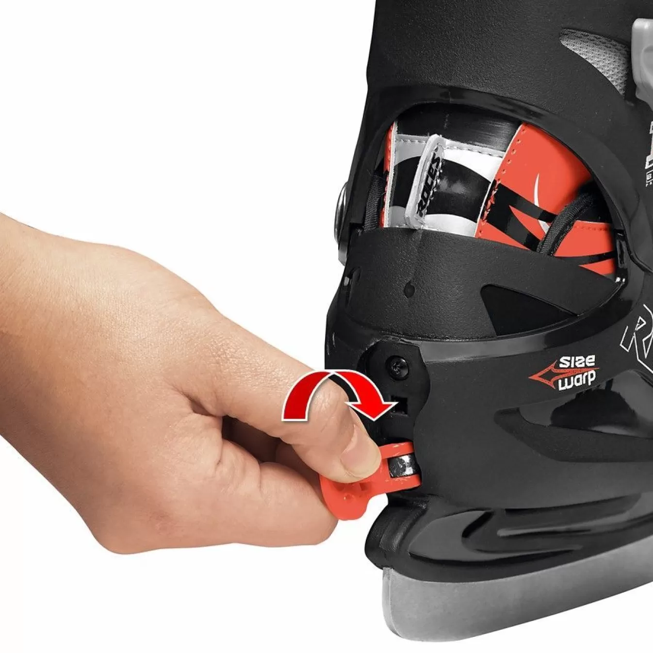 Best Adjustable Ice Skate For Kids-Mod. Moody Ice Boy Black-Astro Blue,Red Ice Skates