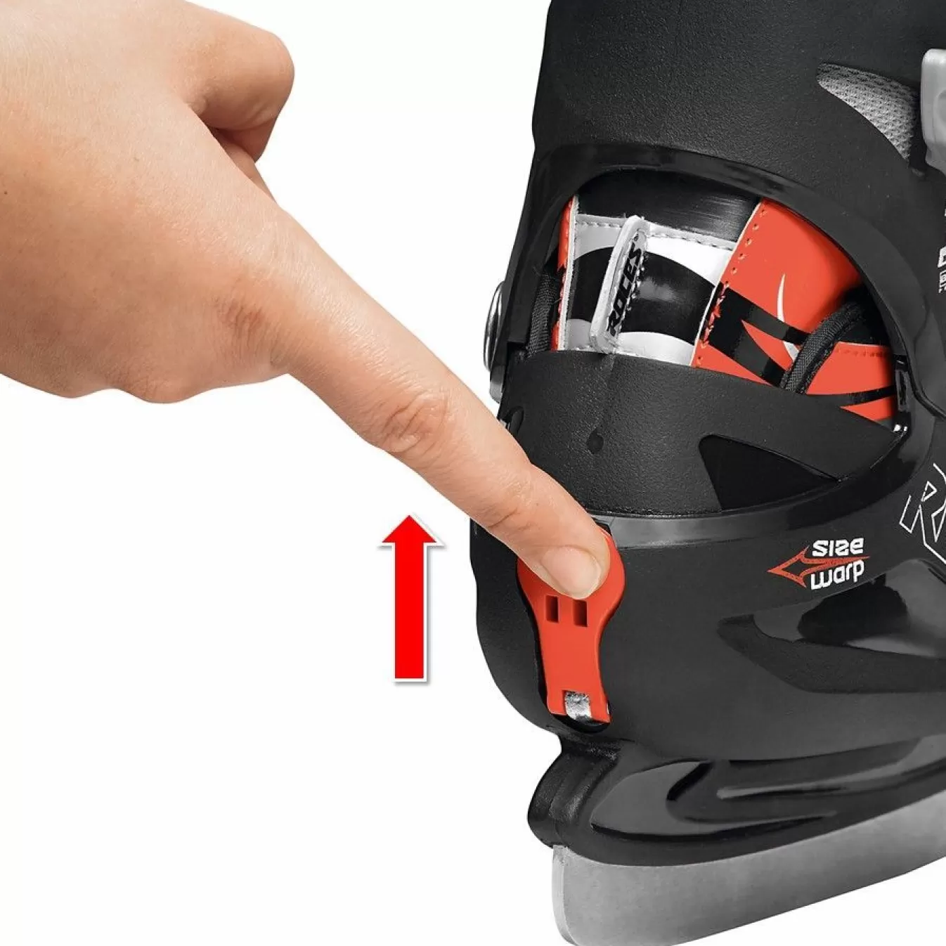 Best Adjustable Ice Skate For Kids-Mod. Moody Ice Boy Black-Astro Blue,Red Ice Skates