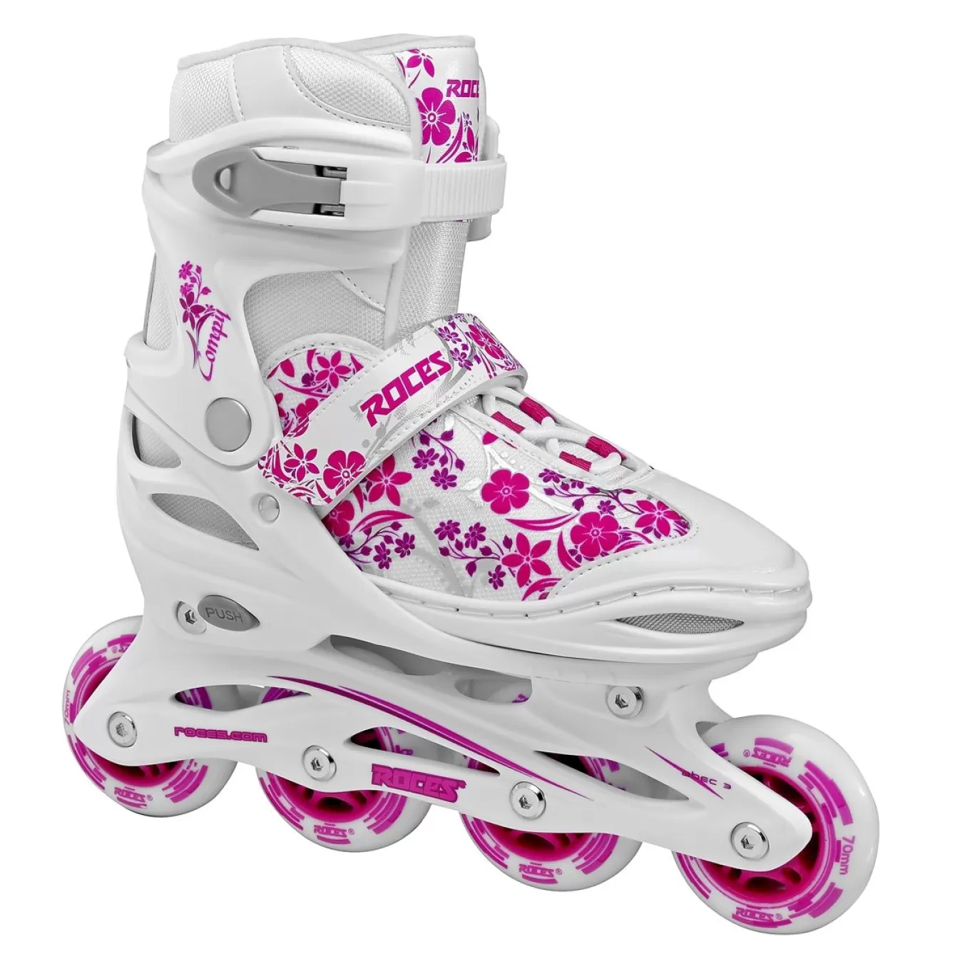 Sale Adjustable Inline Skate For Kids-Mod. Compy 8.0 Girl White-Violet Inline Skates